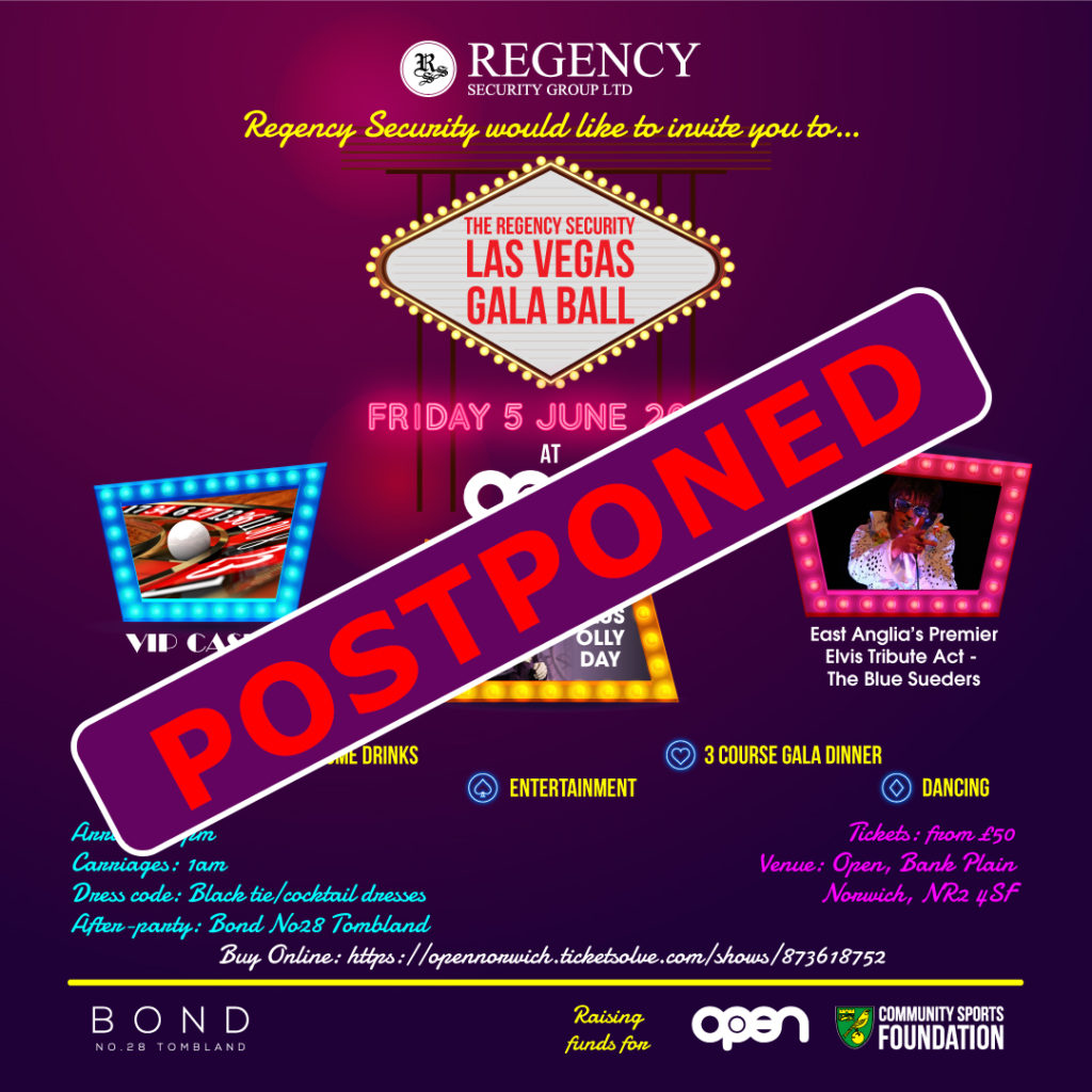 Regency Security Gala Ball Postponed